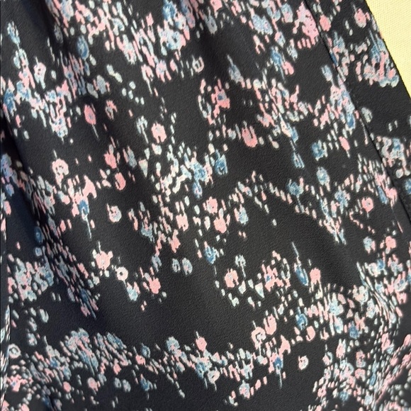 NYDJ Blue and PinkRelaxed Blouse with 3/4 Sleeves and Mandarin Collar - Picture 5 of 8